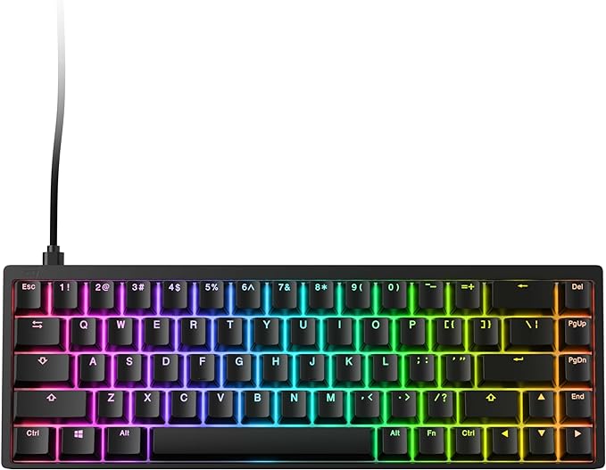 ENDGAME GEAR KB65HE Gaming Keyboard, ANSI US – Hall Effect Technology, Gateron KS-37B Switches, Aluminum Body, Ducky Doubleshot PBT Keycaps, RGB Lighting