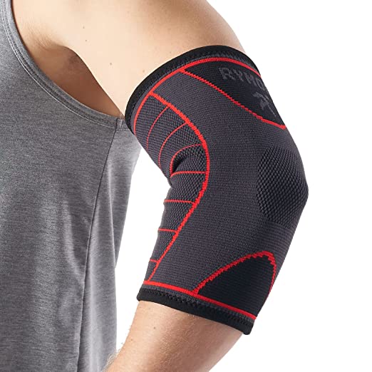 Rymora Fitness Elbow Brace- M, Compression Support Sleeve for Tendonitis, Tennis Elbow, Golf Elbow Treatment, Weightlifting & Weak Joints - Reduce Joint Pain During Any Activity!