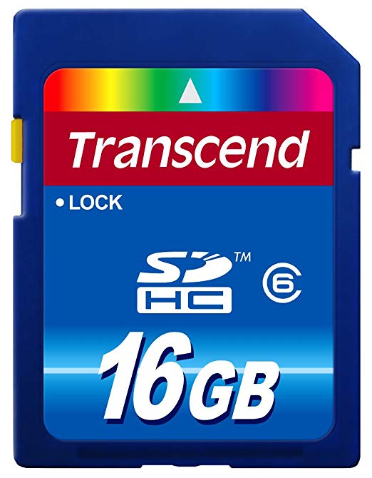 Transcend 16 GB Class 6 SDHC Flash Memory Card TS16GSDHC6