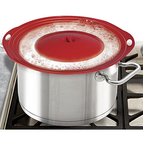 Jobar International Boil Over Safeguard - Silicone Lid Stops Pots And Pans From Messy Spillovers