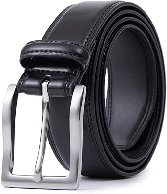 Fabio Valenti Genuine Leather Dress Belts For Men - Mens Belt For Suits, Jeans, Uniform With Single Prong Buckle