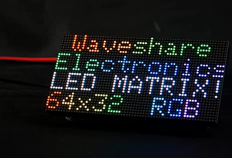 RGB Full-Color LED Matrix Panel 64x32 Pixels, 2.5mm Pitch, 2048 Individual RGB LEDs, Adjustable Brightness, Support Raspberry Pi/Raspberry Pi Pico/ESP32/Ardu, Display Text, Colorful Image/Animation