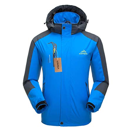 Lixada Waterproof Hooded Jacket Waterproof Jacket Ski Jacket Winter Rain Jacket Raincoats for Men/Women