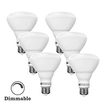 LE 6 Pack 10W Dimmable BR30 E26 LED Bulbs, 65W Incandescent Bulb Equivalent, 750lm, Daylight White, 5000K, 110° Flood Beam, Track and Recessed Light Bulbs, LED Light Bulbs