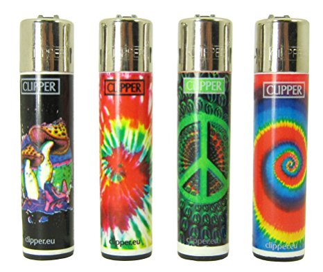 Bundle - 4 Items - Clipper Lighter Tie Dye "Trip" Collection