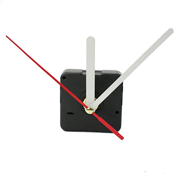 Black Quartz Wall Clock Movement Mechanism White Red Hands DIY Repair Parts Kit