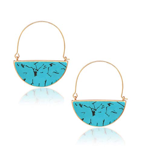 Acrylic Earrings For Women Girls Geometric Circle Resin Drop Dangle Earrings Statement Fan Hoop Earring Tortoise Stud Earrings Fashion Jewelry