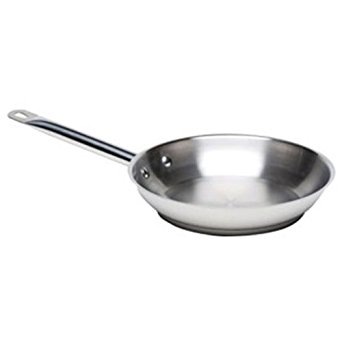 Genware 1524-00 Fry Pan, 18/4 Stainless Steel, 24 cm
