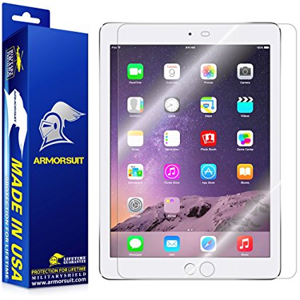 ArmorSuit MilitaryShield - Apple iPad Air 2 Screen Protector Anti-Bubble Ultra HD - Extreme Clarity & Touch Responsive with Lifetime Replacements Warranty