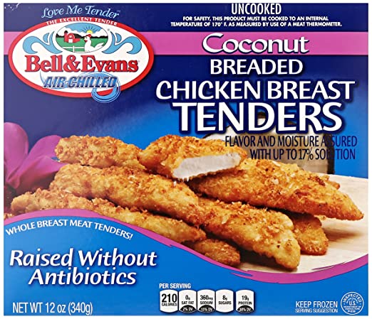 Bell & Evans, Frozen Coconut Chicken Tenders (Raised without Antibiotics), 12 oz