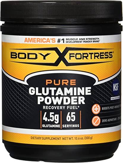 Body Fortress 100% Pure Glutamine Powder, 300 Grams