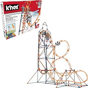 K'NEX | Amazin' 8 Coaster | Construction Set for Boys and Girls, Theme Park, Roller Coaster, 448 Piece Kids Building Set for Children Ages 7  | Basic Fun 80216