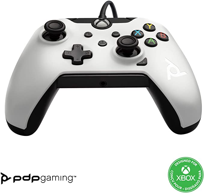 PDP Gaming Wired Controller: Arctic White - Xbox Series X|S, Xbox One, PC