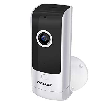 Wireless Security Camera, DEXILIO Pet Camera WiFi Baby Monitor with 180° View,Indoor Fisheye Surveillance Home Camera HD 720P IP with Call Button/ 2 Way Audio Talk/Night Vision/Motion Detection