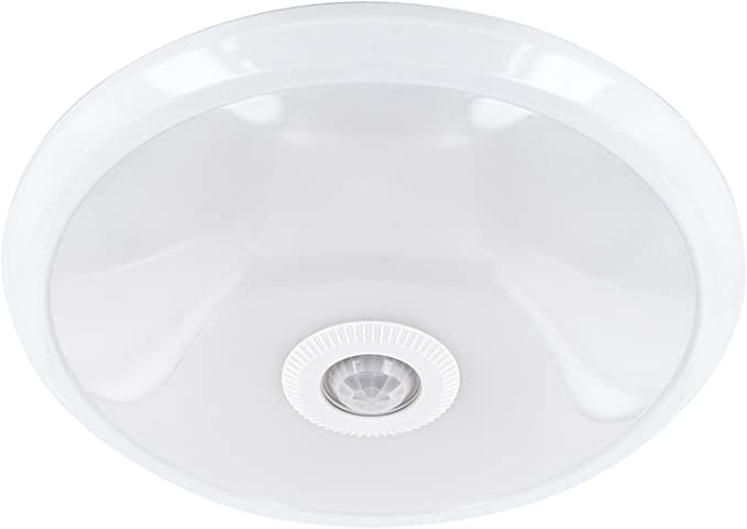LED Slim Sensor Light 12W Ceiling Light with 360° PIR Motion Sensor - 800LM – 290 x 60 mm – Warm White (3000K)