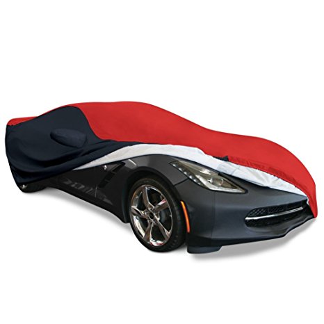 2014-2018 C7 Stingray, Z51, Z06, Grand Sport Corvette Stingray Ultraguard Plus Car Cover, Indoor/outdoor Protection (Red/black)