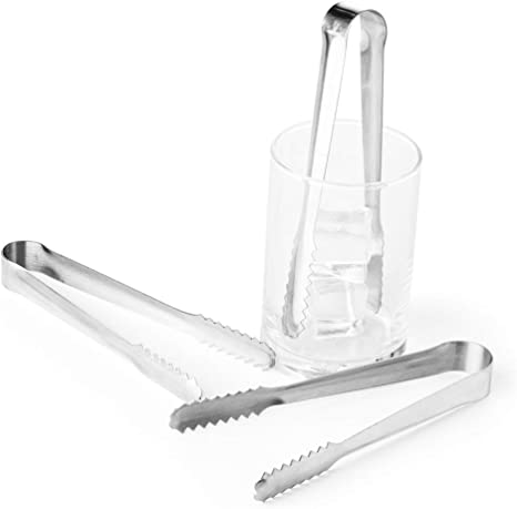 SRIVILIZE888 Mini Appetizer Tongs, Set of 3, Metal Serving Ice Sugar Dessert Stainless Steel Tiny Tong Kitchen Utensils
