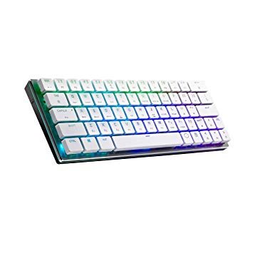 Cooler Master SK621 White Limited Edition 60% Mechanical Keyboard with Cherry MX Low Profile Switches and Brushed Aluminum Design