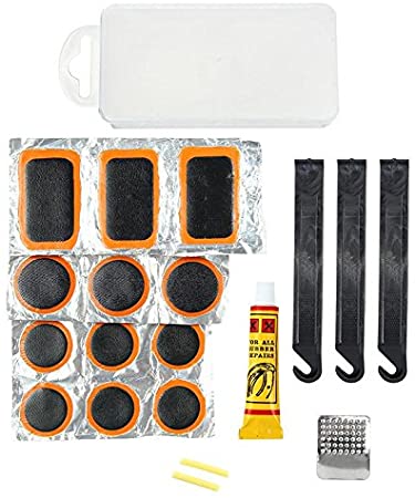 Bike Tire Repair Kits, Inner Tube Patch Bicycle Maintenance Tool Also For Inflatable Dinghies, ATVs, BMX and Motorcycles