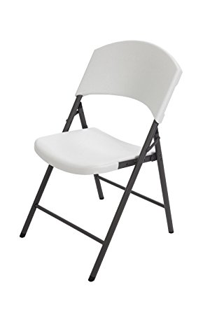 Lifetime 42810 Light Commercial Folding Chair, White Granite, Pack of 4