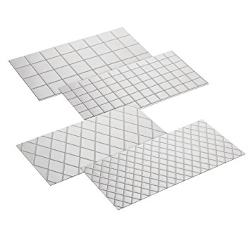 Cake Boss Decorating Tools 4-Piece Quilted Fondant Imprint Mat Set, Clear