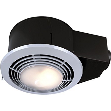 NuTone QT9093WH Combination Fan/Heater/Light/Night Light, 110 CFM 3.0 Sones with 4-Inch Duct Connector