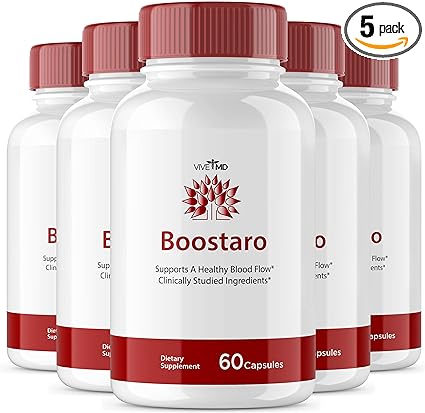 VIVE MD Boostaro ed Pills Advanced Formula Supplement - Maximum Strength Blood Flow Support Formula, Boostaroo Supplement for Healthy Blood Flow, 60 Capsules per Bottle (5 Pack)