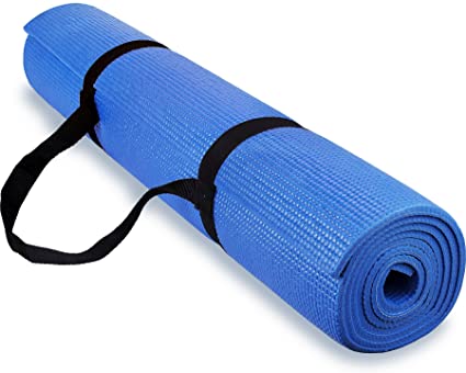 Spoga Premium High Density Exercise Yoga Mat with Carrying Strap 72 L x 24 W x 1/4 T inches