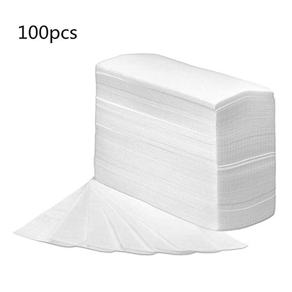 Disposable Wax Strips Epilating Strips, Professional 100 Sheet/Pack Depilatory Paper Non-woven Wax Strips Hair Removal Tool for Unisex Women Men Legs Body