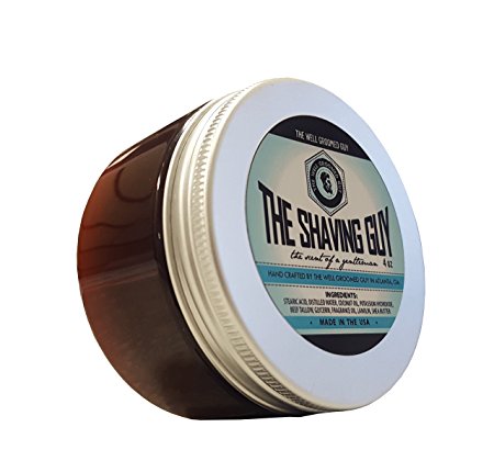 Premium Shaving Soap By The Well Groomed Guy - All Natural Rich Lather Soap For a Classic, Smooth Shave - Tallow Glycerin & Lanolin For Perfect Skin Care - Citrus, Lavender & Sandalwood Scented