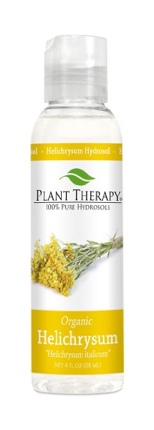 Organic Helichrysum Hydrosol 4 oz (Flower Water, Floral Water, Hydrolats, Distillates) Bi-Product of Essential Oils