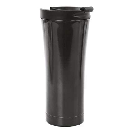 Travel Mug Stainless Steel Water Bottles/Coffee Mug Tumbler Vacuum Insulated Double Wall Flask Keep Hot Cold- 500ml (Dark Black)