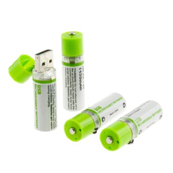 LEFON USB Cell AA Rechargable Battery 1.2V 1450MAH (4 Pack)