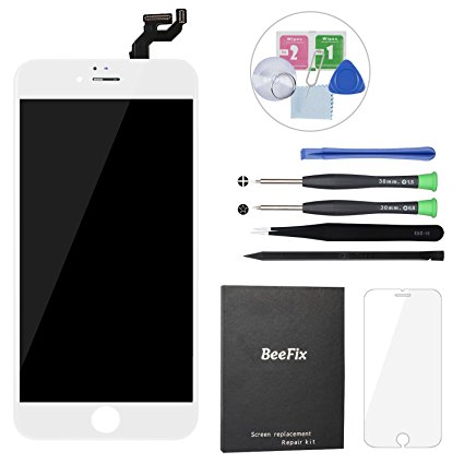 iPhone 6S Screen Replacement - BeeFix LCD Touch Display Digitizer Frame Assembly with Free Tools kit and Housing Gaskets Adhesive for iPhone 6S 4.7 inch (White)