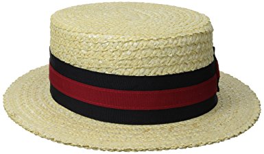 Scala Men's Dress Straw 1 Piece 10/11Mm Laichow Braid Boater Hat