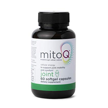 MitoQ Joint 60 Softgel Capsules Super CoQ10 Antioxidant - MitoQ w/Green Lipped Mussel Omega Oil Extract - Supports Healthy Joint, Mobility, Lung and Airways Function, and Cellular Health