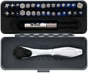 Wiha 76889 32 Piece GoBox TerminatorBlue Impact Bit Set with Mini Ratchet