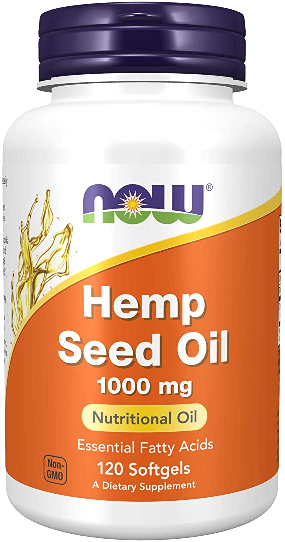 Now Foods Supplements, Hemp Seed Oil 1,000 mg, Essential Fatty Acids, Nutritional Oil, 120 Softgels