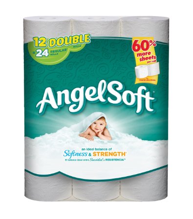 Angel Soft Bath Tissue, 12 Double Rolls