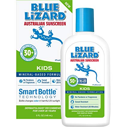 Blue Lizard Australian Sunscreen - Sweat Resistant Kids Sunscreen SPF 30  Broad Spectrum UVA/UVB Protection - 5 oz Bottle