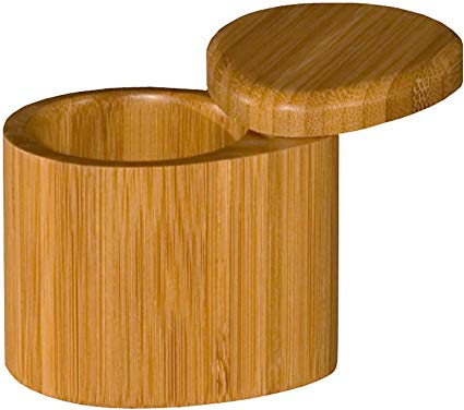 Totally Bamboo Small Salt Box, Bamboo Storage Box with Swivel Lid