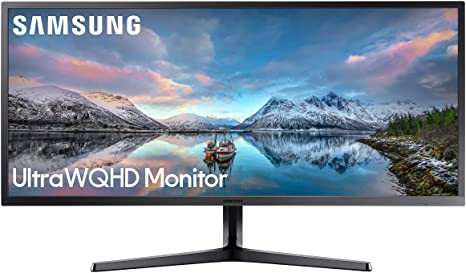 Samsung 34-Inch SJ55W Ultrawide Gaming Monitor (LS34J550WQNXZA) – 75Hz Refresh, WQHD Computer Monitor, 3440 x 1440p Resolution, 4ms Response, FreeSync, Split Screen, HDMI