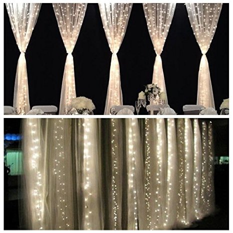 FEFE® Crystal LED Lights 9.8ft*9.8ft 304 LEDs String Lights Decorating Holiday,Party, Wedding Curtain Lights