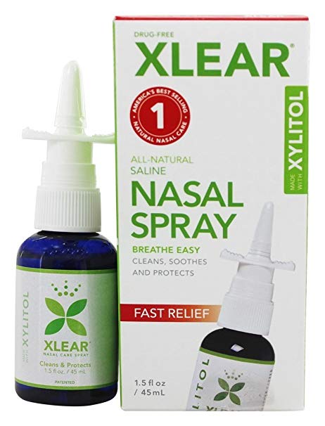 Xlear Adult Natural Saline Nasal Spray for Sinus and Allergy 1.5 Fl