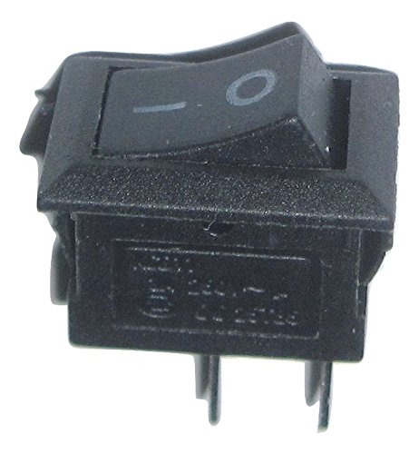 Rocker Switch Black 2 Pin On Off SPST AC 125V 6A, AC 250V 3A 8.5x13.5mm, 1 Piece