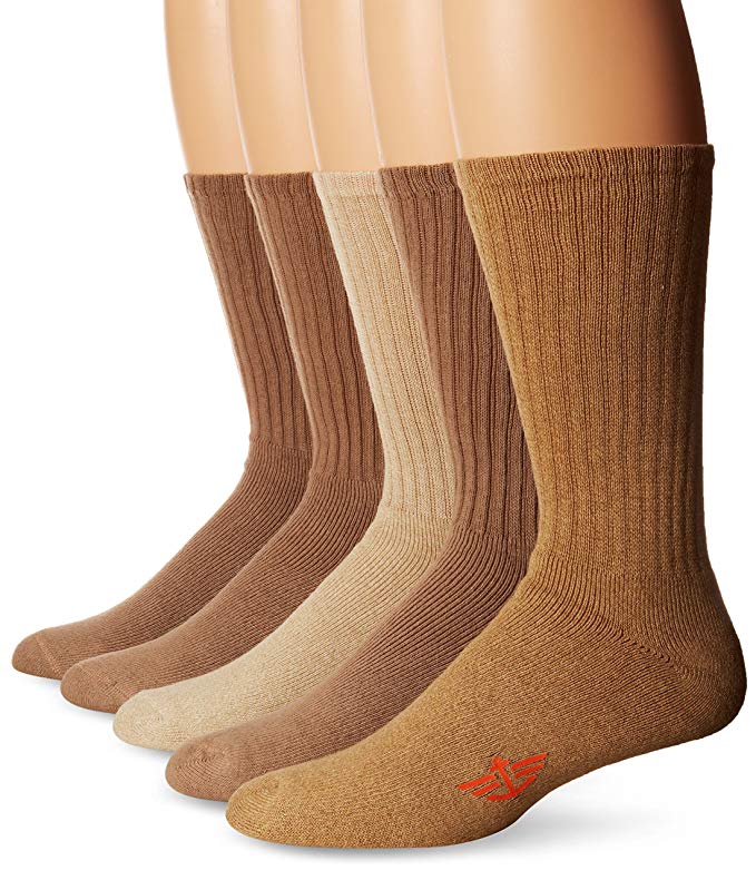 Dockers 5 Pack Cushion Comfort Sport Crew Socks