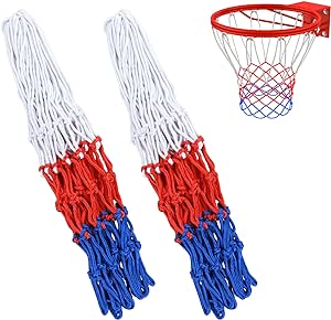 Yolev 2 Heavy Duty Basketball Net Nylon Basketball Net for School Playgrounds for Outdoor Indoor Sports