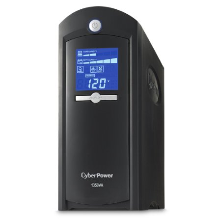 CyberPower CP1350AVRLCD Intelligent LCD Series UPS 1350VA 810W AVR Mini-Tower