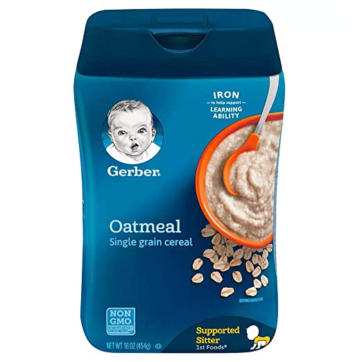 Gerber Single-Grain Oatmeal Baby Cereal, 16 oz