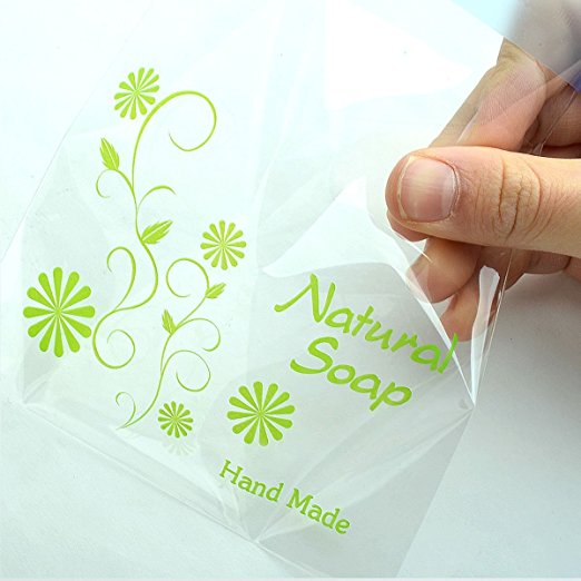 Soap Gift Bags Plastic Bags Yellow Natural Soap Self Adhesive Cellophane Bag 11.5cmx11.5cm 4cm 50sheet
